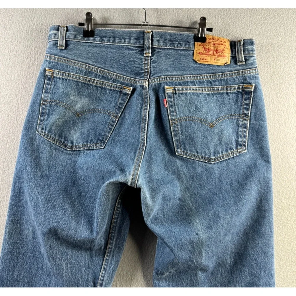 Vintage Levis Jeans Mens 38x33 (Fits 35x30) 501 XX Shrink to Fit Made in USA